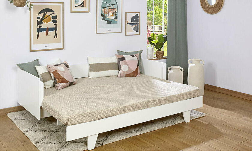 Lit gigogne adulte ouvert Karv avec matelas