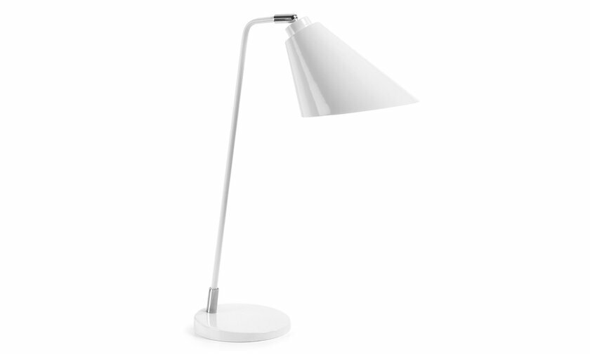 lampe a poser en mtal blanc modele ines