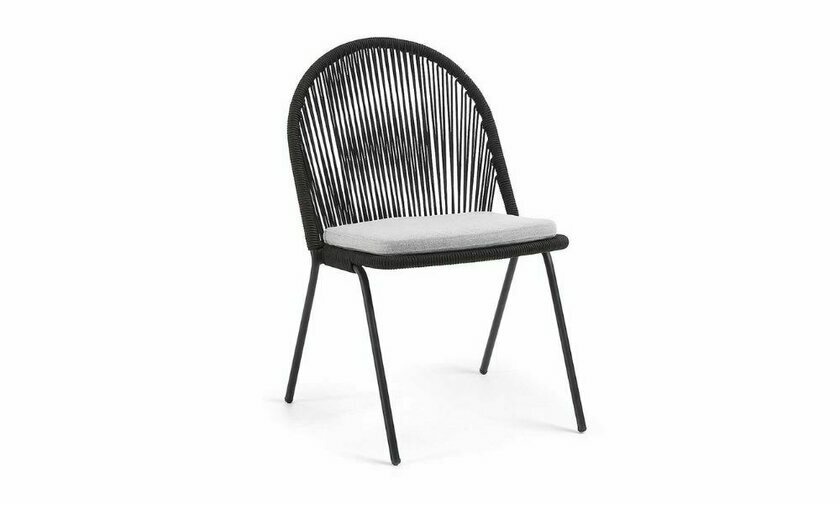 Chaise Gaia cordes noires