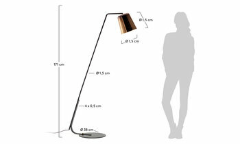 Dimensions du Lampadaire Sanbi