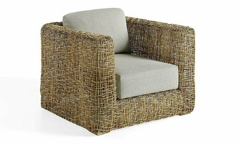 Fauteuil Jungle 1 place en rotin naturel