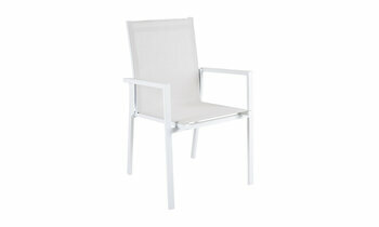 Fauteuil Agde blanc en mtal