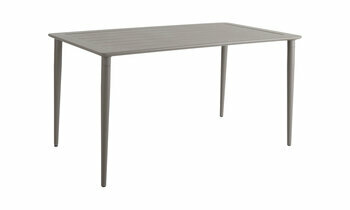 Table en mtal 4 personnes beige avec chaises en option 