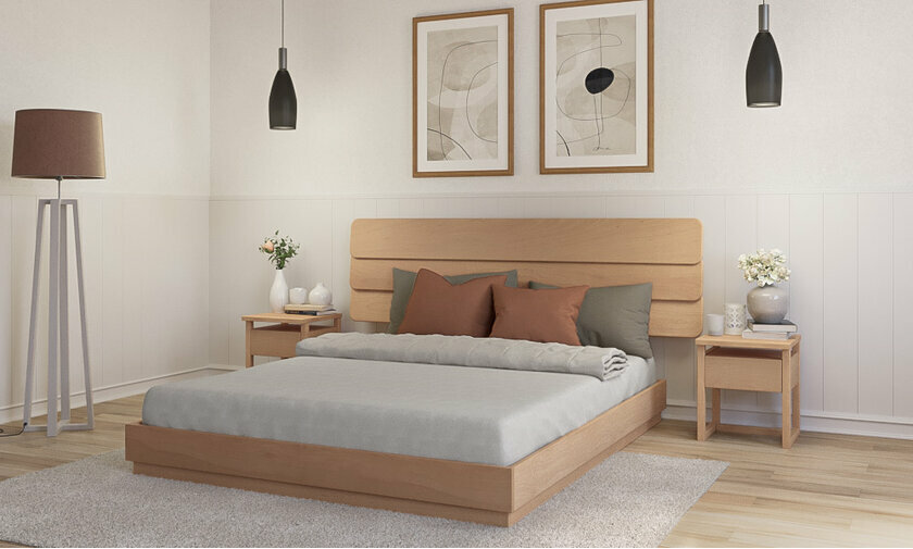 Lit Lakana avec tte de lit Frgate s'intgre parfaitement  la dcoration de votre chambre