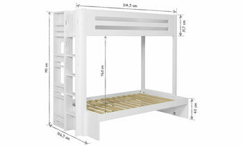 Dimensions lit superpos Chinook blanc