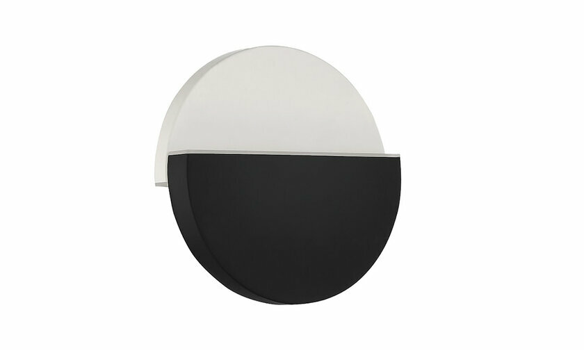 Applique Murale Ovalau coloris noir et blanc au design moderne et original