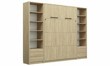 Lit escamotable Slne ferm avec bureau chne clair