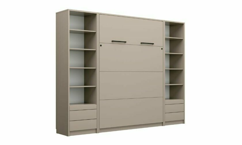 Lit escamotable Slne ferm avec bureau taupe