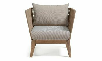 fauteuil en eucalyptus et cordes de polyester flavio
