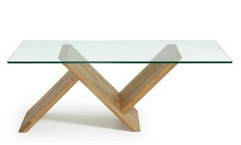 table basse plateau verre Sipan