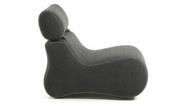 fauteuil en tissu avec appui tete auto gris anthracite
