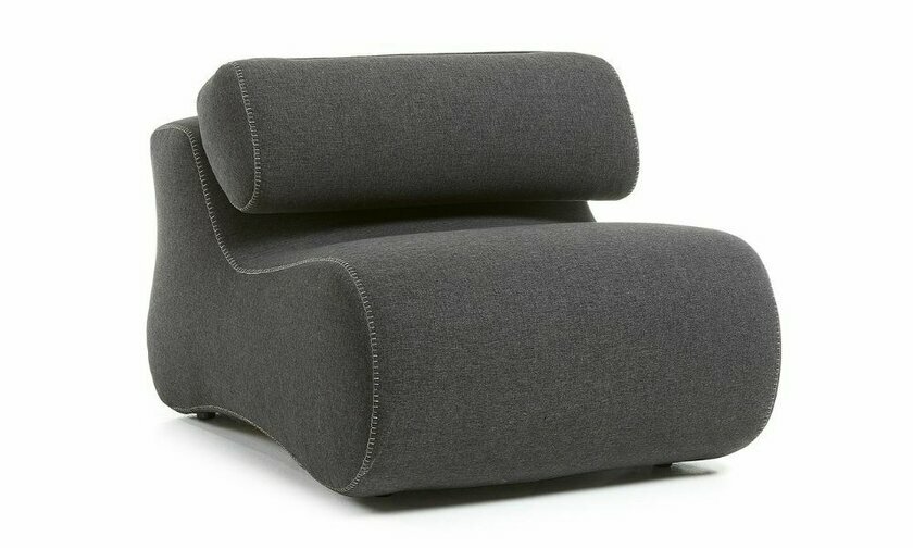 fauteuil en tissu design appui tete rabattable auto gris anthracite