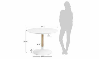Dimensions table Jais diamètre 110 cm