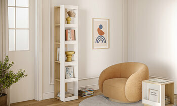 Bibliothque Ella a un style moderne et scandinave