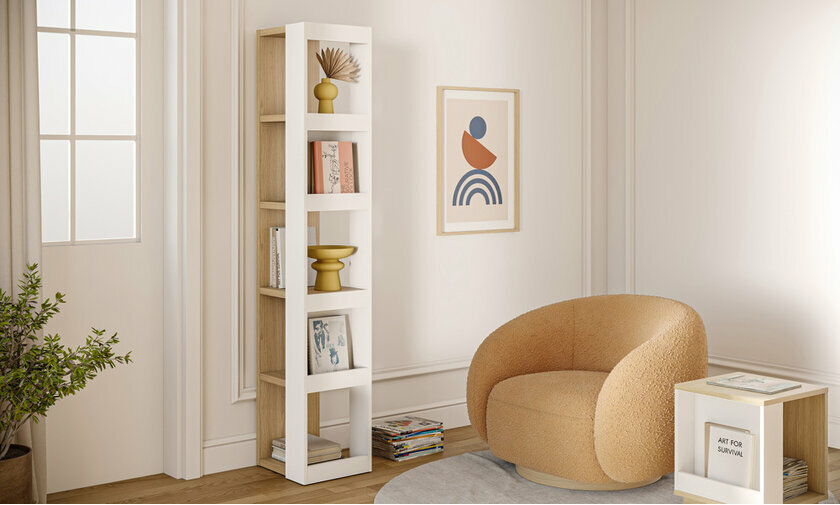 Bibliothque Ella a un style moderne et scandinave