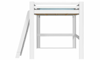 Lit mezzanine blanc 200x200 de ct avec chelle  gauche