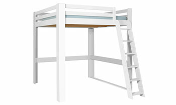 Lit mezzanine Palomar blanc 200x200 avec chelle  droite