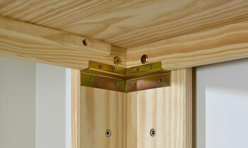 Pieds solides du lit mezzanine Palomar bois