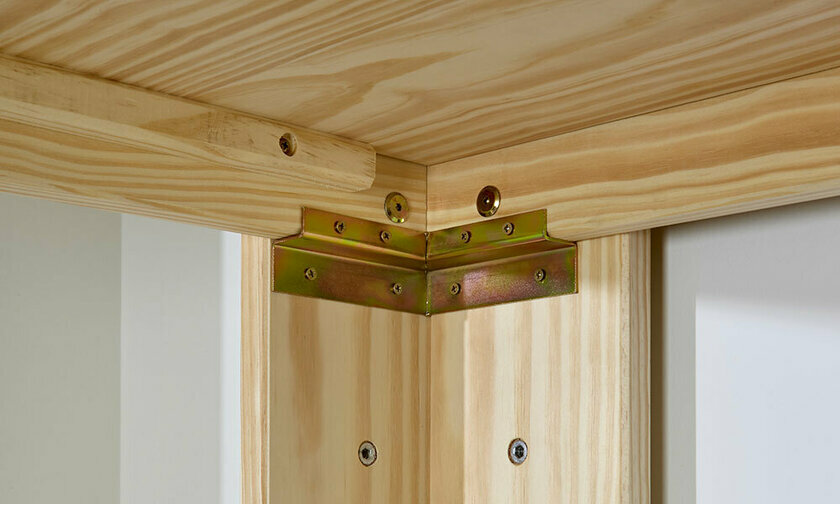 Pieds solides du lit mezzanine Palomar bois