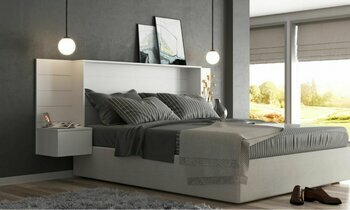 Tte de lit Hegoa blanche pour lit 160