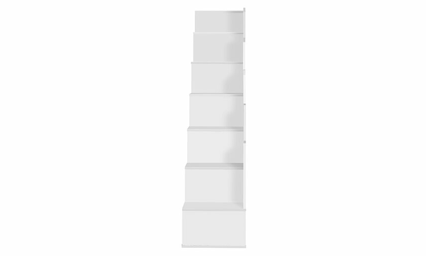 Escalier 5 ou 6 marches avec rambarde rversible blanc