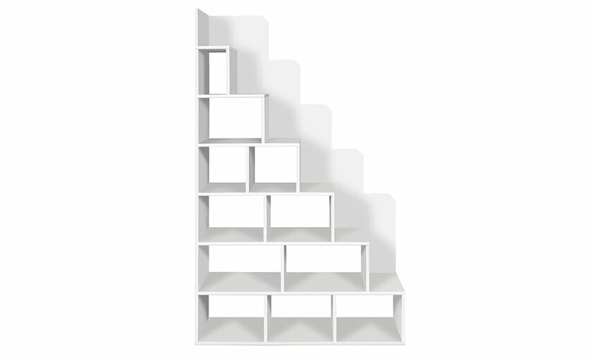 Niches de rangement de l'escalier pour lit mezzanine Palomar blanc
