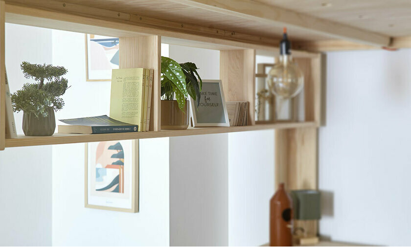 Etagre pour lit mezzanine Palomar bois naturel
