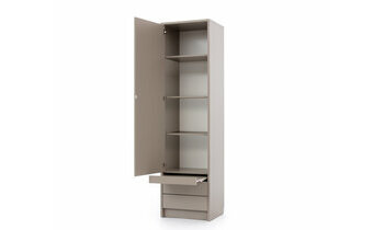 Colonne de rangement fermée avec étagères pour lit escamotable Sélène