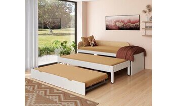 Lit Ludlow 3 couchages blanc dpli