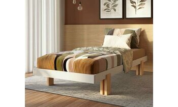 Lit Keli en bois massif avec matelas