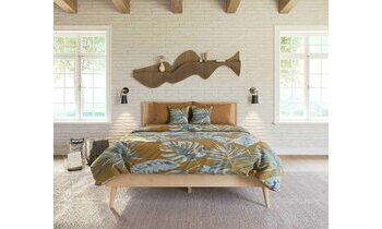 Lit double Galiote avec tte de lit incluse