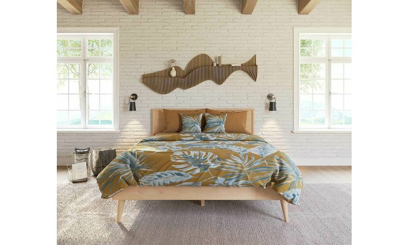 Lit double Galiote avec tte de lit incluse