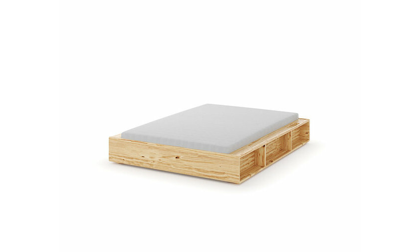 Lit double Keloa en bois massif