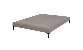 Sommier tapissier Lena beige et pieds noirs