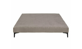 Sommier tapissier Lena beige et pieds noirs - vue de face