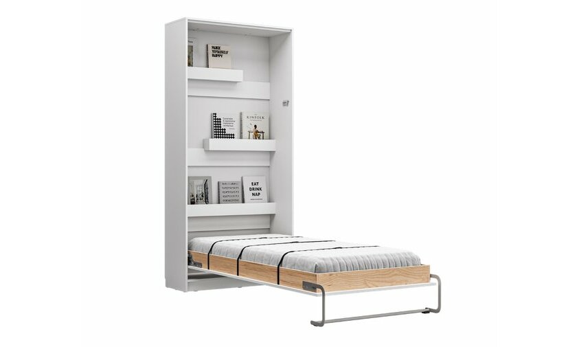 Lit simple Escamotable une place Helios ouvert