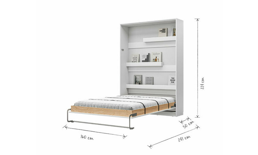 Dimensions lit escamotable ouvert