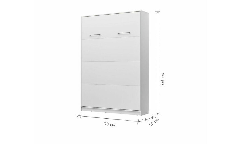 Dimensions lit escamotable ferm