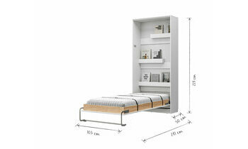 Dimensions lit escamotable ouvert