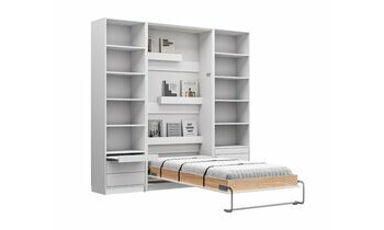 Lit escamotable 1 place avec rangement Helios