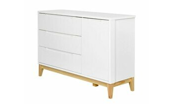 Commode Alizéa blanc et bois Commode Alizéa blanc et bois