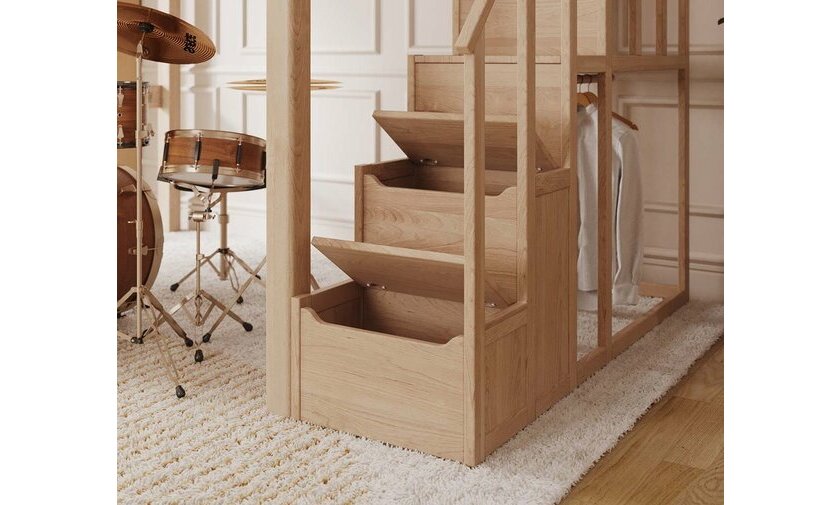Rangements escalier Taho bois massif Rangements escalier Taho bois massif
