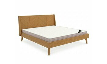 Lit avec sommier inclus en bois massif - Matelas en option Lit avec sommier inclus en bois massif - Matelas en option