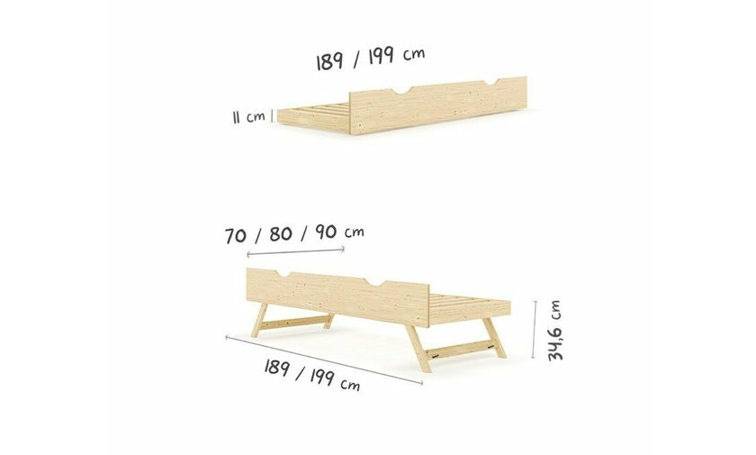 Dimensions Sommier gigogne renforc� Morpheus
