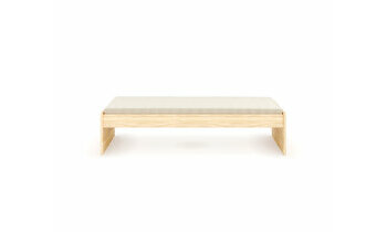 Vue de face du lit Rokka avec matelas en option