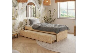 Lit renforc� Rokka - sommier gigogne semi ouvert