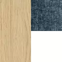 Blanc, chêne clair et bleu marine
