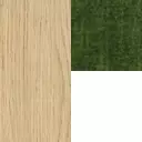 Blanc, chêne clair et vert olive